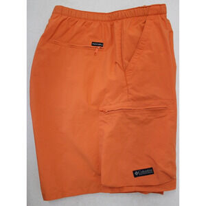 COLUMBIA Swim Shorts Baggies Orange Nylon Mesh Liner Men's Large